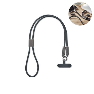 Lanyard con cable cargador móvil tipo C