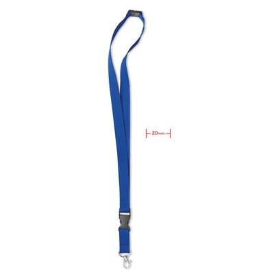 Lanyard con Cierre y Hebilla Desmontable Azul Royal