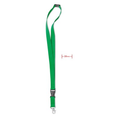 Lanyard con Cierre y Hebilla Desmontable Verde