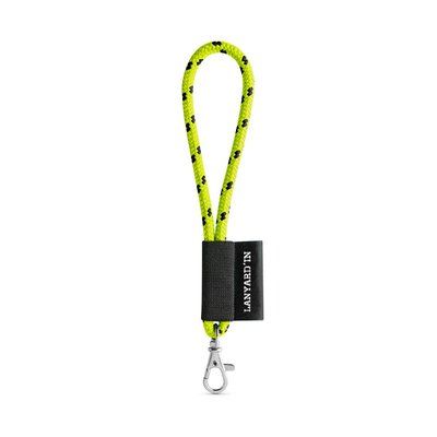 Lanyard corto con mosquetón Amarillo Neón