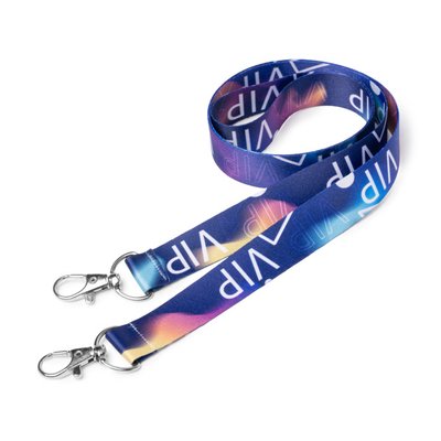 Lanyard doble mosquetón para sublimación bajo pedido