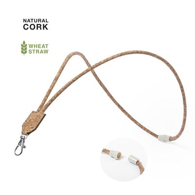 Lanyard Ecológico de Corcho con Mosquetón