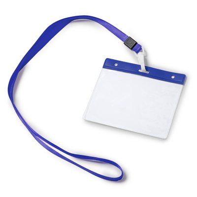Lanyard con mosquetón e identificador PVC Royal