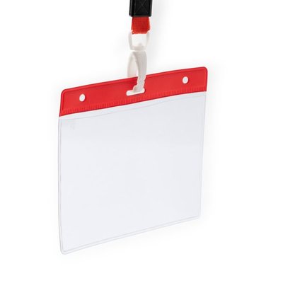 Lanyard con mosquetón e identificador PVC