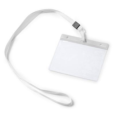 Lanyard con mosquetón e identificador PVC