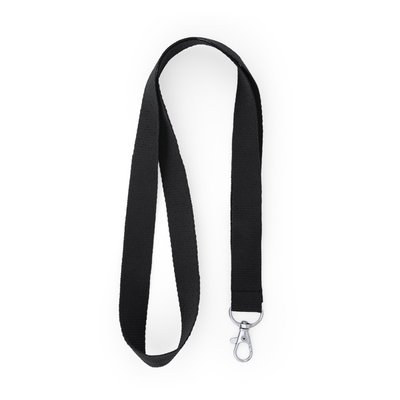 Lanyard con mosquetón Negro