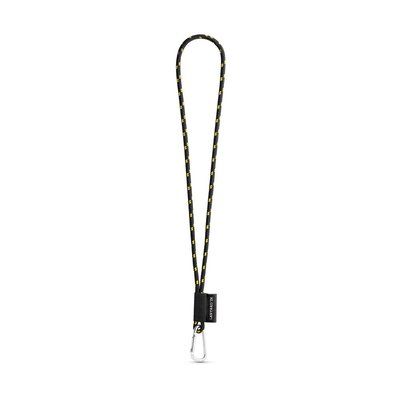 Lanyard de poliamida con etiqueta sublimada Negro