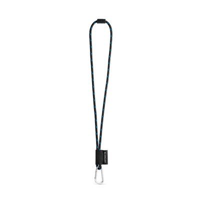 Lanyard Poliéster con Extras Negro/Azul Royal