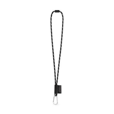 Lanyard Poliéster con Extras Negro/Blanco