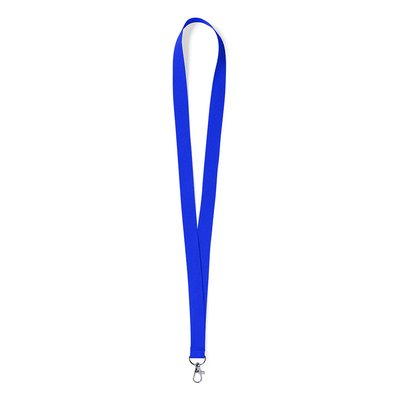 Lanyard de Poliéster con Mosquetón Azul