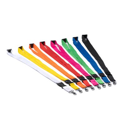 Lanyard de poliéster con mosquetón y hebilla