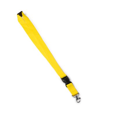 Lanyard de poliéster con mosquetón y hebilla