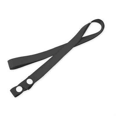 Lanyard portamascarillas de poliéster Negro Talla Única Adulto