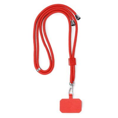Lanyard portamóvil con cinta ajustable Rojo