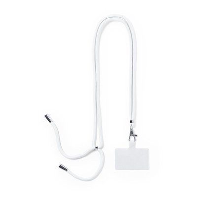 Lanyard Portamóvil de Poliéster Blanco