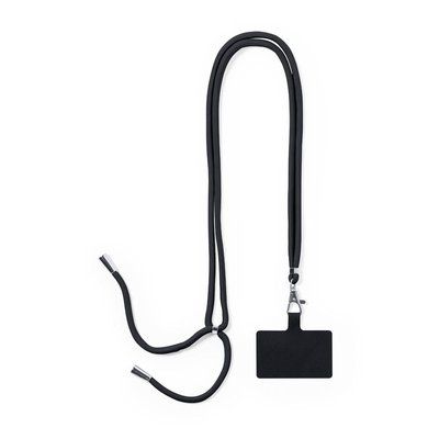 Lanyard Portamóvil de Poliéster Negro