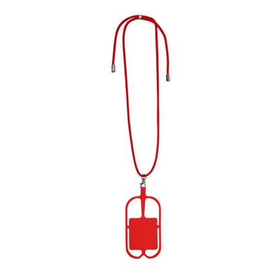 Lanyard portamóvil de silicona Roj
