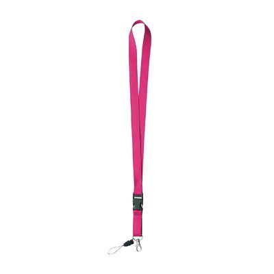 Lanyard Resistente Poliéster con Mosquetón Fucsi