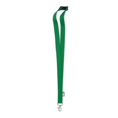 Lanyard RPET 20mm con Mosquetón Verde