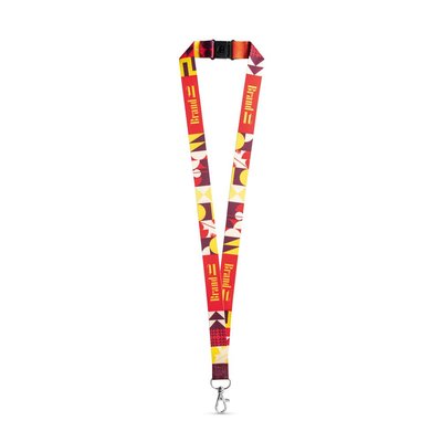 Lanyard Sublimación con Mosquetón 301 - Blanco