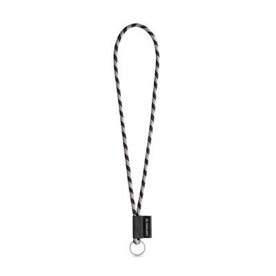 Lanyard Tube Long Personalizable Negro/Gris