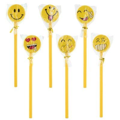 Lápices surtidos emoticonos en pack de 6