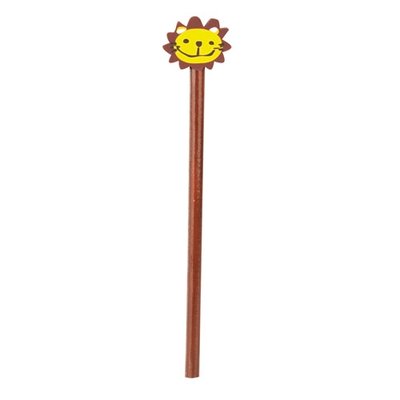 Lápiz de madera con goma león