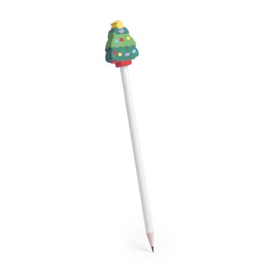 Lápiz de madera con goma de motivos navideños