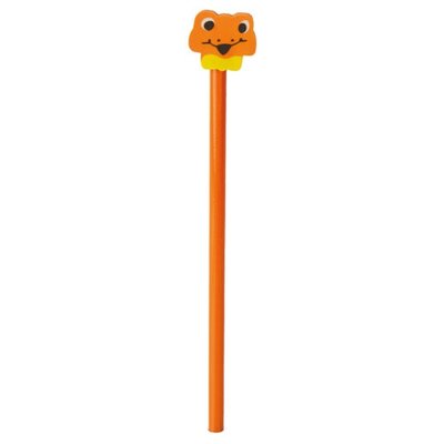Lápiz de madera con goma rana