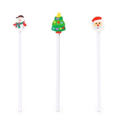 Lápiz navideño de madera
