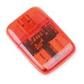 Lector Tarjetas SD/Mini/Micro USB 2.0 Rojo