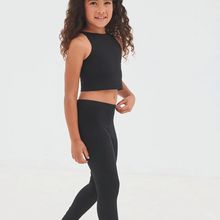 Leggings niños elásticos Black 3/4 Ans
