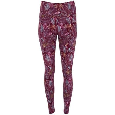 Leggings deportivos estampados Hoja Borgoña S