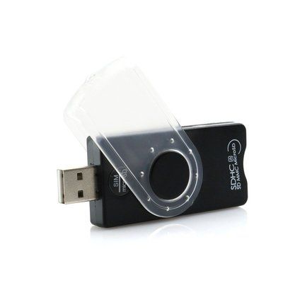 Lector de Tarjetas USB 2.0 Negro