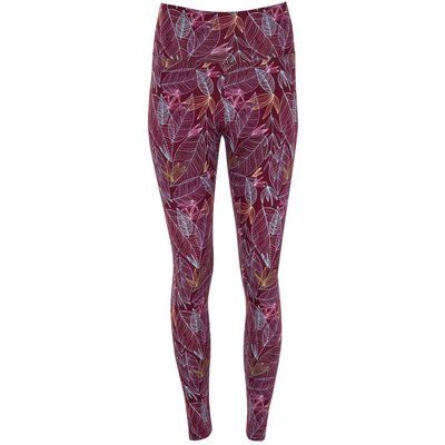 Leggings deportivos estampados Hoja Borgoña S