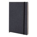 Libreta A5 de Cuero Reciclado 80H Rayadas Negro