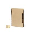 Libreta reciclada con notas adhesivas y bolígrafo