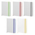 Libreta A5 PU Blanca con Goma Color