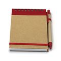 Libreta ecológica y boli de cartón reciclado 9,7x14,4 cm