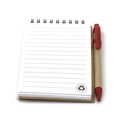 Libreta ecológica y boli de cartón reciclado 9,7x14,4 cm