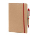 Libreta A5 Cartón 60 Hojas y Bolígrafo Rojo