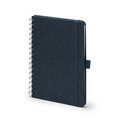 Libreta A5 de doble espiral y banda elástica