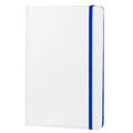 Libreta A5 PU Blanca con Goma Color AZ