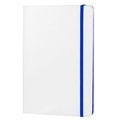 Libreta A5 PU Blanca con Goma Color Azul