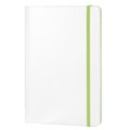 Libreta A5 PU Blanca con Goma Color Verde Claro