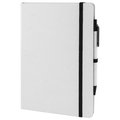 Libreta A5 reciclada con bolígrafo y goma Blanco