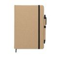 Libreta A5 tapa de cartón y bolígrafo Negro