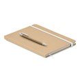 Libreta A5 tapa de cartón y bolígrafo
