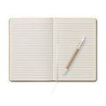 Libreta A5 tapa de cartón y bolígrafo