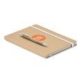 Libreta A5 tapa de cartón y bolígrafo